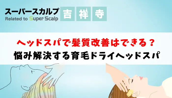 ヘッドスパで髪質改善はできる？髪の毛の悩みを解決する育毛ドライヘッドスパとは？